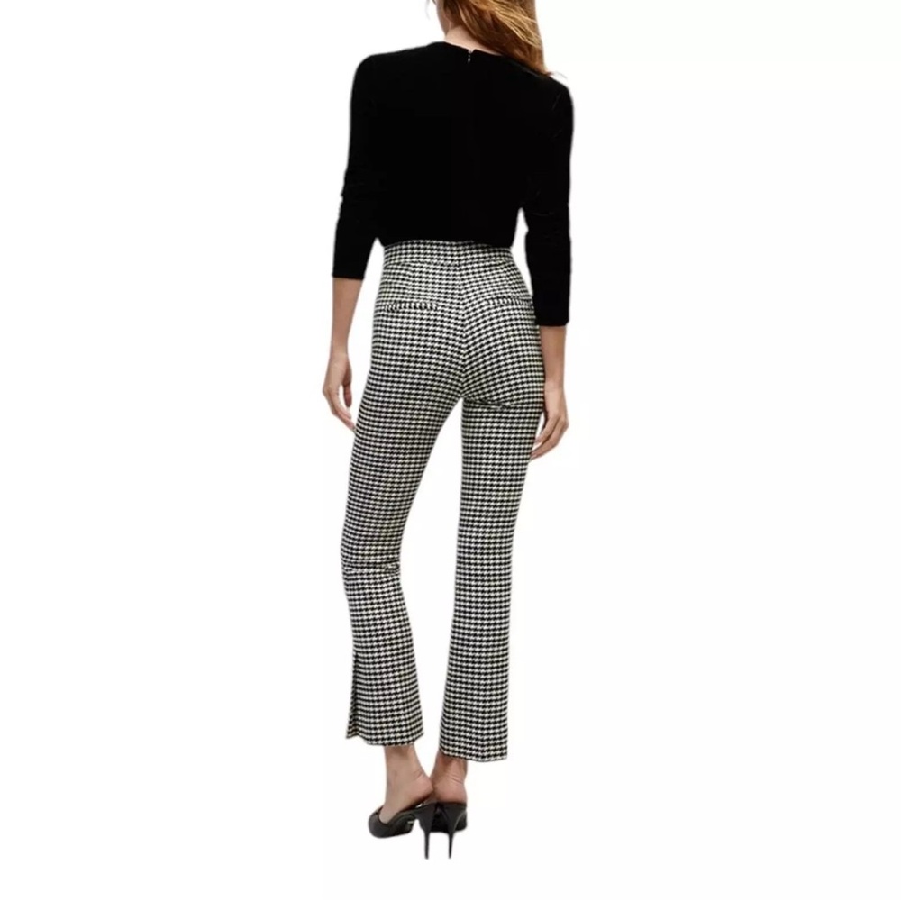 Veronica Beard Arte Houndstooth Pants 2 womens slacks business casual ankle slit - Picture 3 of 14